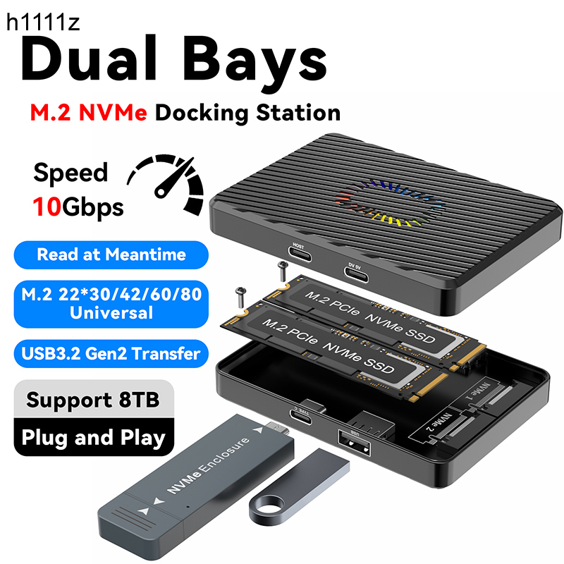 Docking station NVME M.2 Dual  - 8Tb M2 Nvme Ssd recensione e prezzo