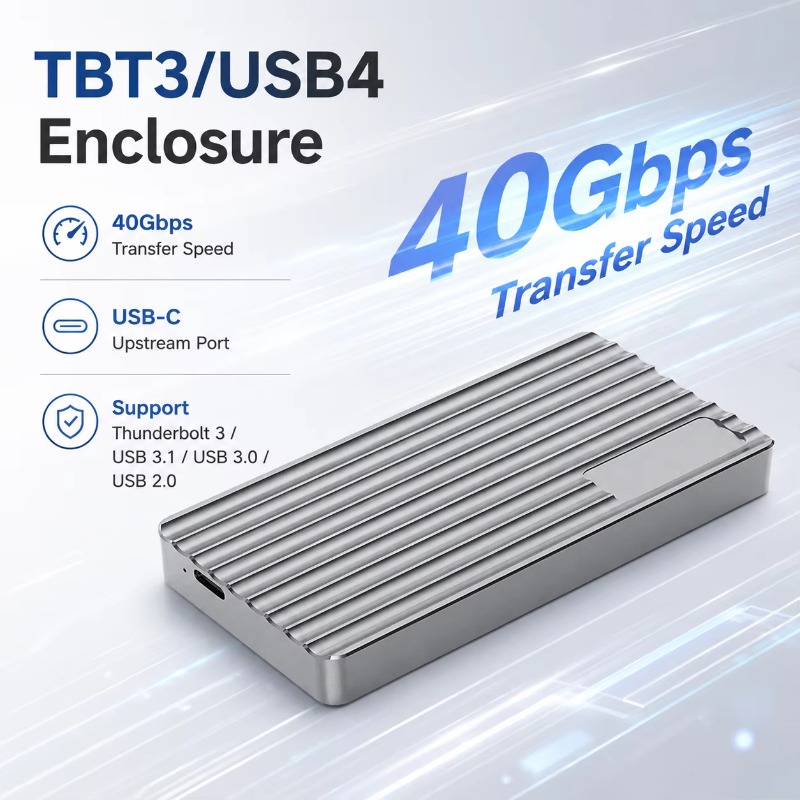 Box esterno portatile in allum - Usb4 40Gbps External Ssd 8Tb recensione e prezzo